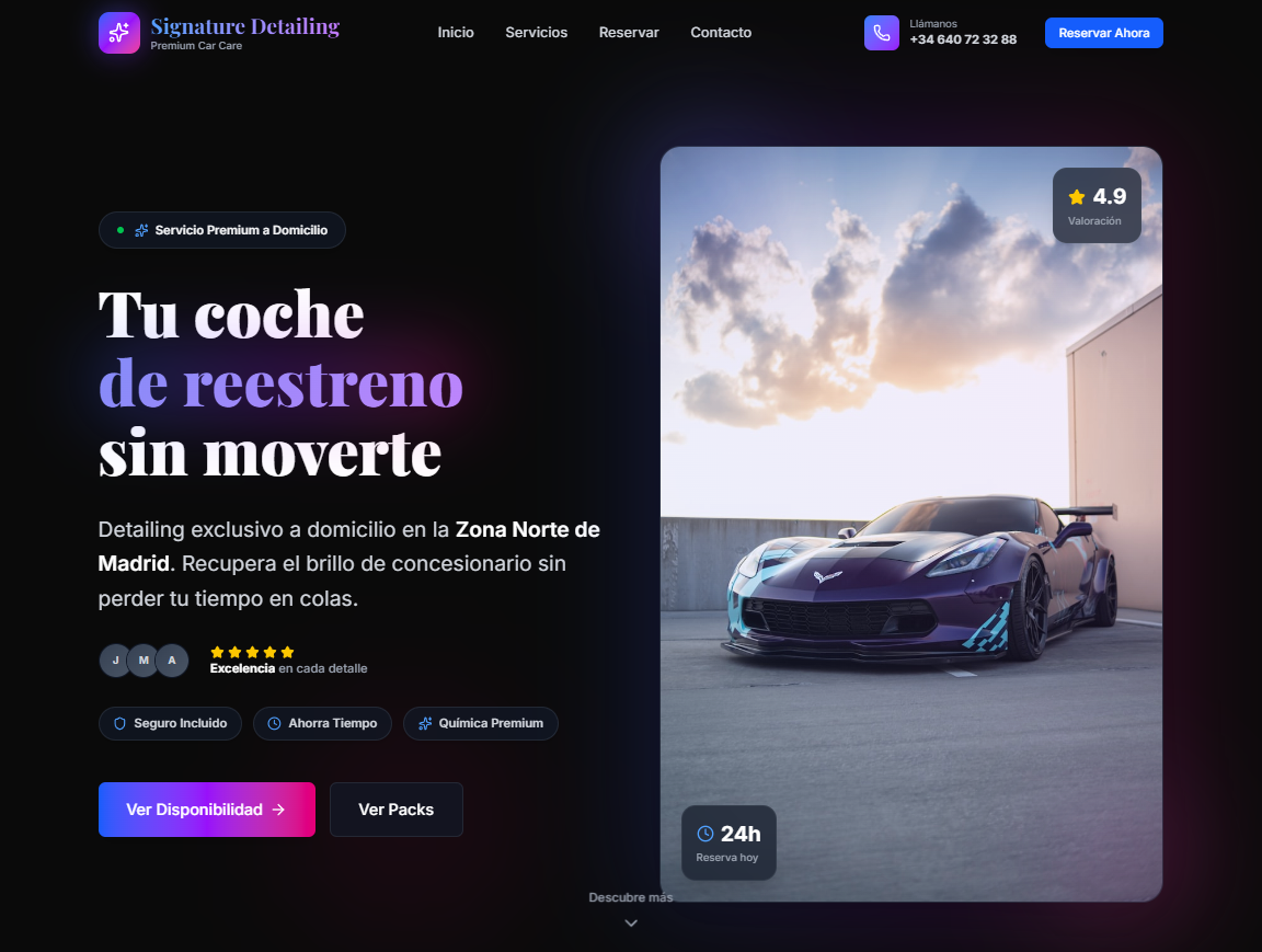 Signature Detailing automatizó sus reservas y dejó de perder clientes por WhatsApp